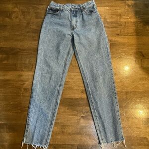 High Rise Women's Jeans raw edge